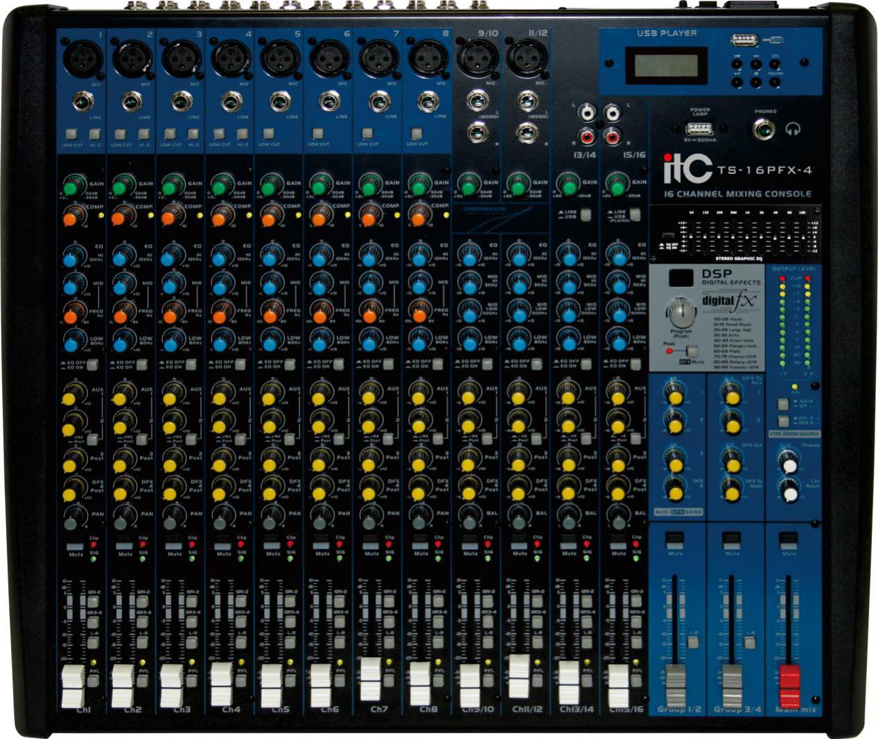 Микшерный пульт ITC TS-16PFX-4